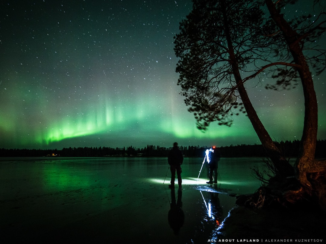 Northern Lights best spots in Rovaniemi Norvajärvi lake Lapland Finland by Alexander Kuznetsov Aurora Chasing.
