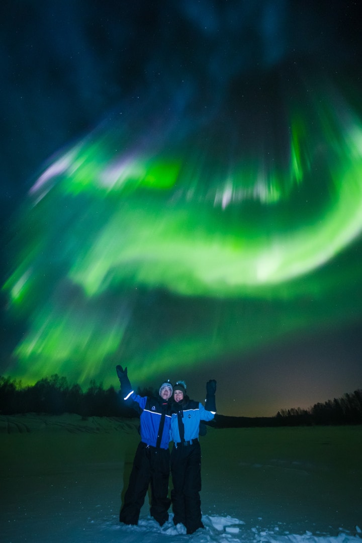 Northern lights tour with Alexander Kuznetsov from Aurora Chasing in Rovaniemi Lapland Finland.