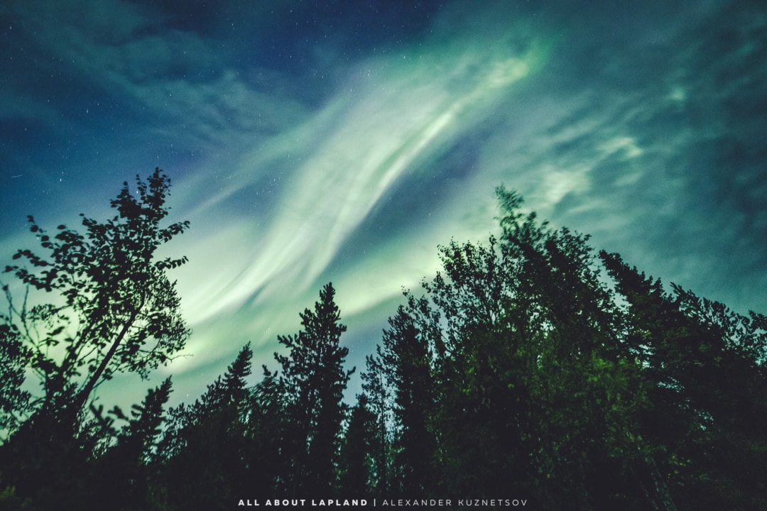 Huge aurora storm 1st September in Rovaniemi Lapland Finland.