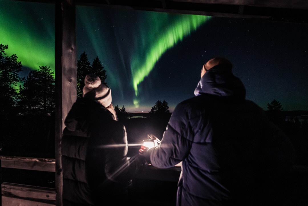 Seeing the Northern Lights in Inari ivalo Lapland Finland. Aurora Storm 27.09.2019. Photo by Alexander Kuznetsov / Aurora Hunting