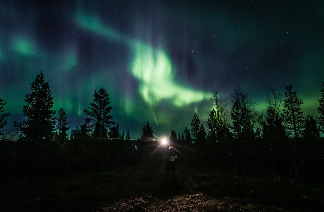 Powerful aurora storm 27.09.2019. Northern Lights in Ivalo Lapland Finland. Photo by Alexander Kuznetsov / Aurora Hunting