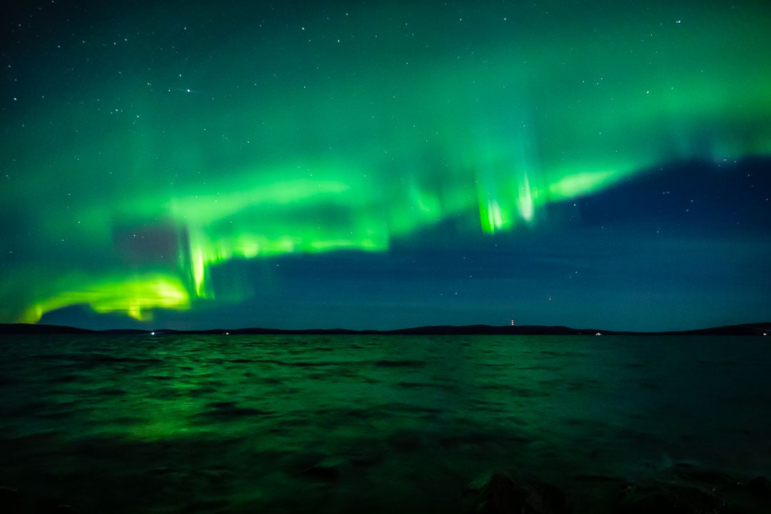 Lake Vietonen is a great place for northern lights.